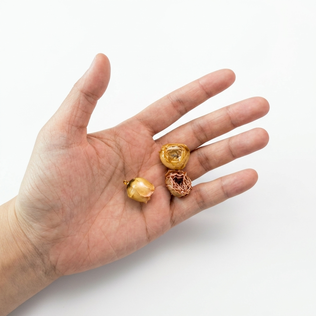 Yellow Dried Rose Bud Real Flower Resin Pendant Charm Component