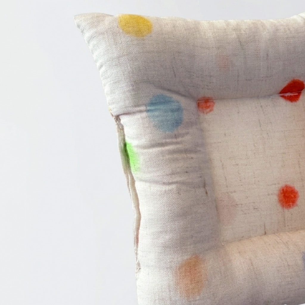 Pastel Watercolor Colorful Polka Dot Beige Cotton Placemats Coasters