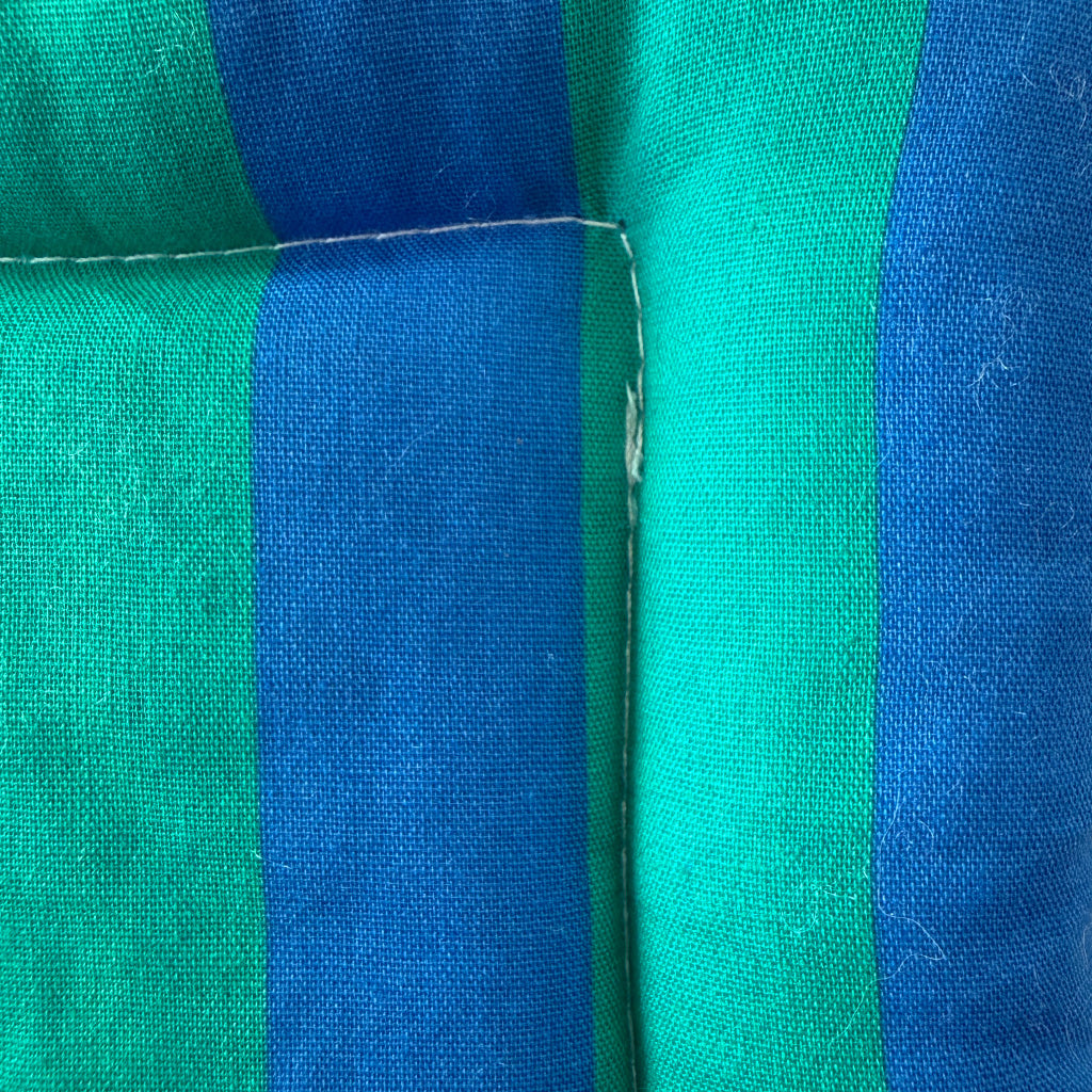 Nautical Blue Tropical Green Striped Placemats & Coasters