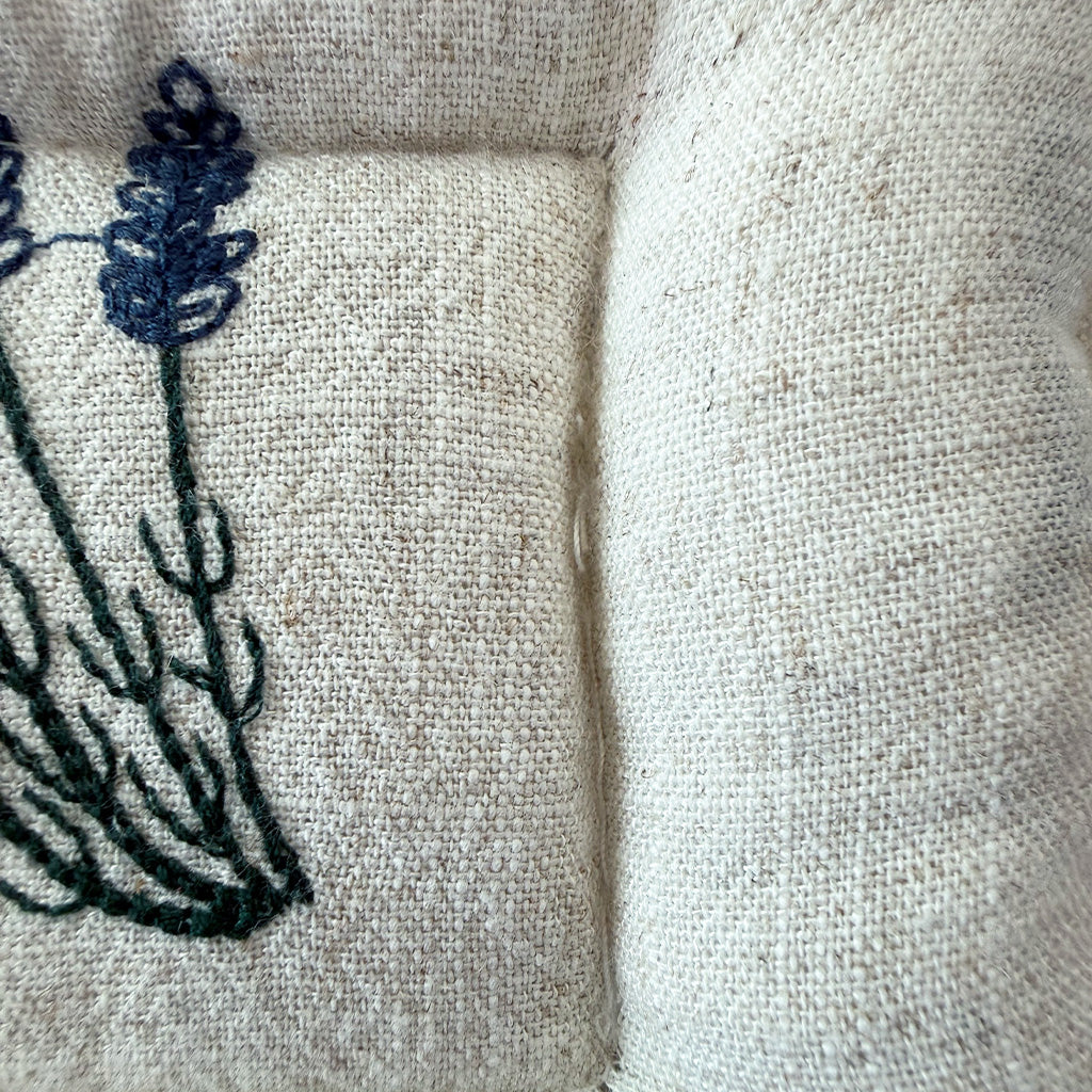 Botanical Flower Embroidered Cotton Placemats Coasters Pouch