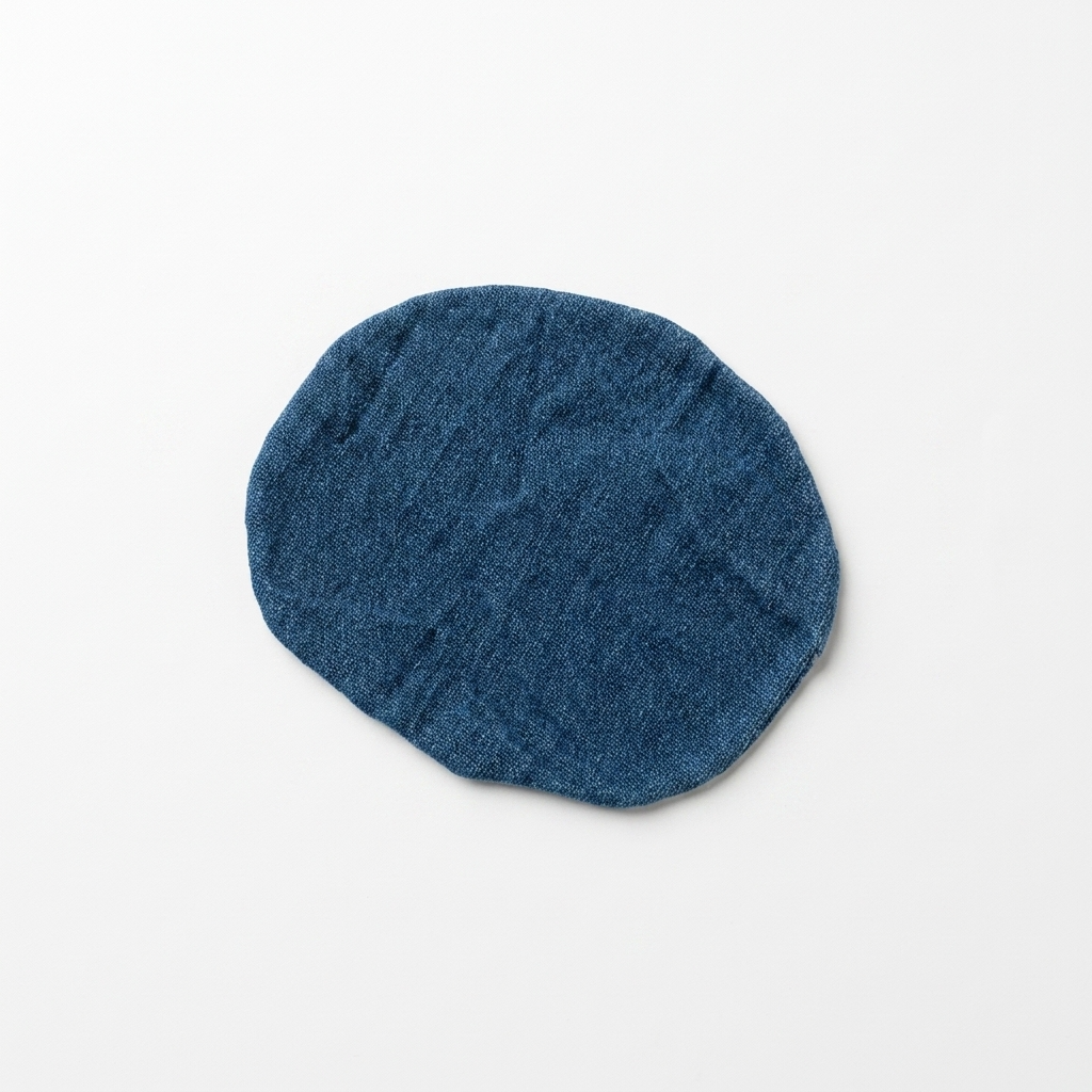 Round Circle Hand Embroidered Cotton Fabric Coaster Mat