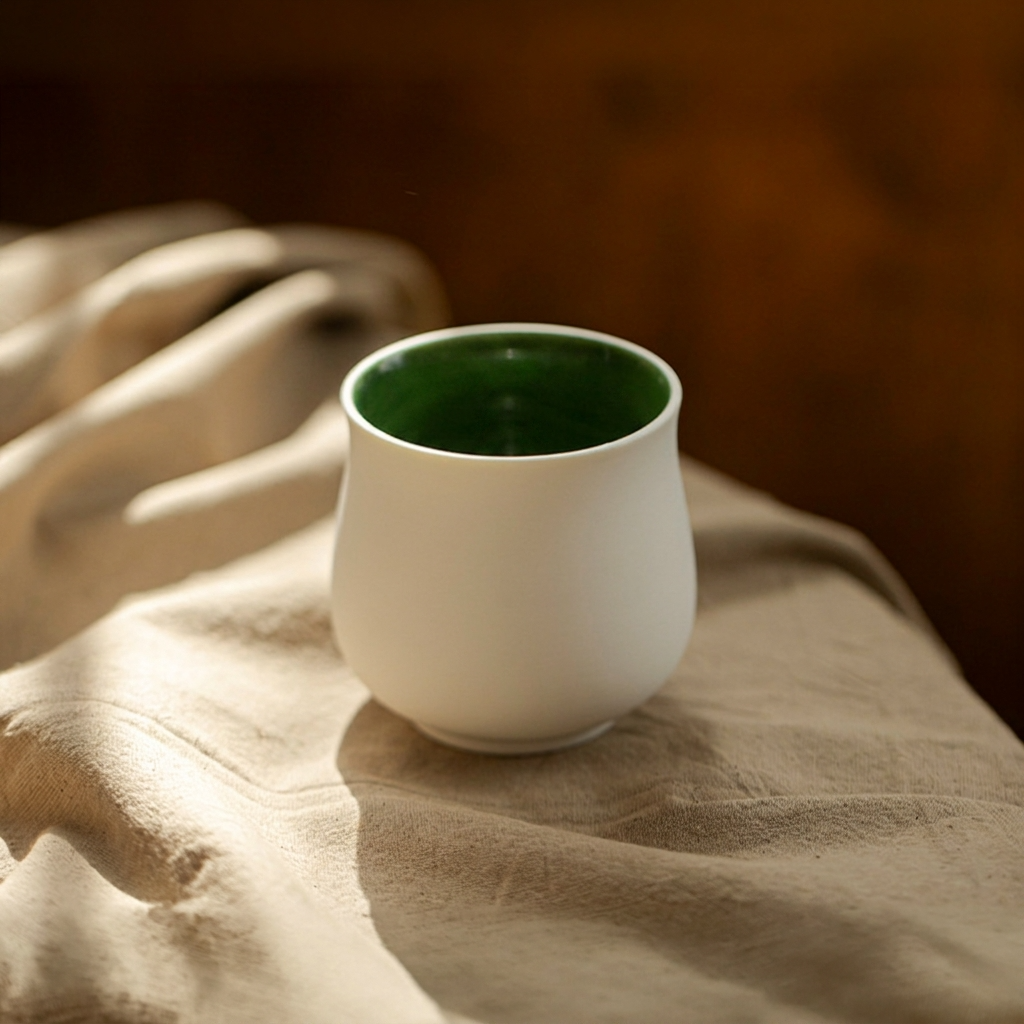 White with Colored Interior EMPTY Ceramic Candle Vessel Jar