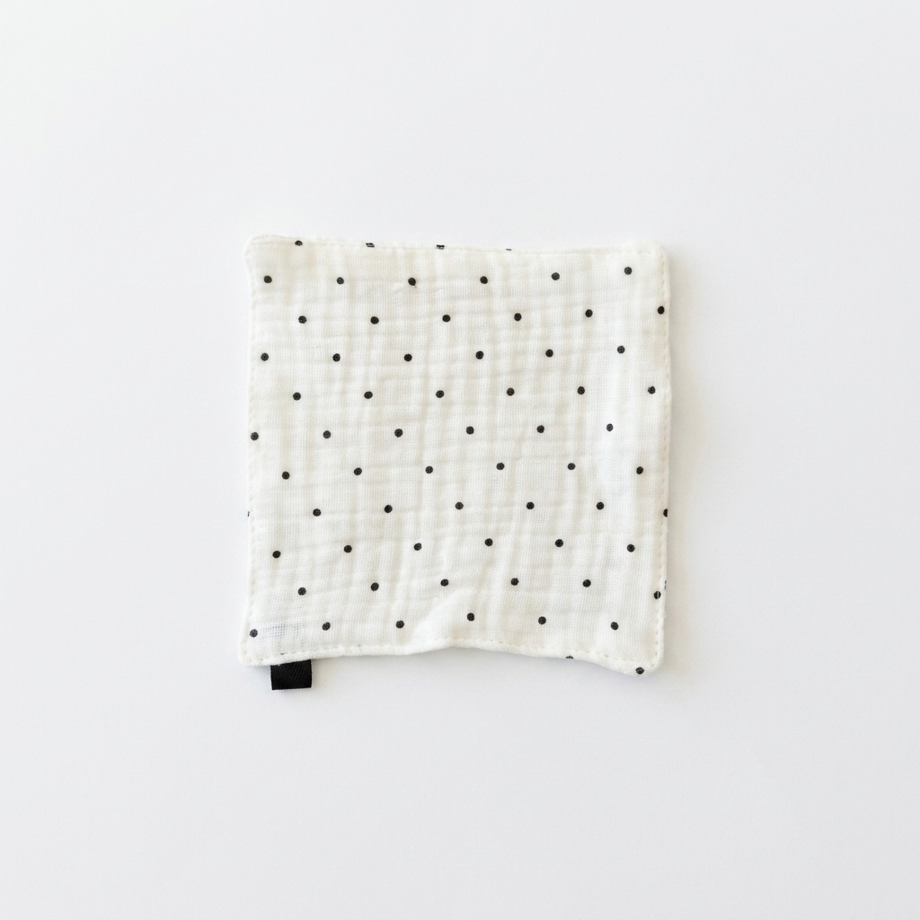 Black Polka Dot Cream White Cotton Placemats Coasters