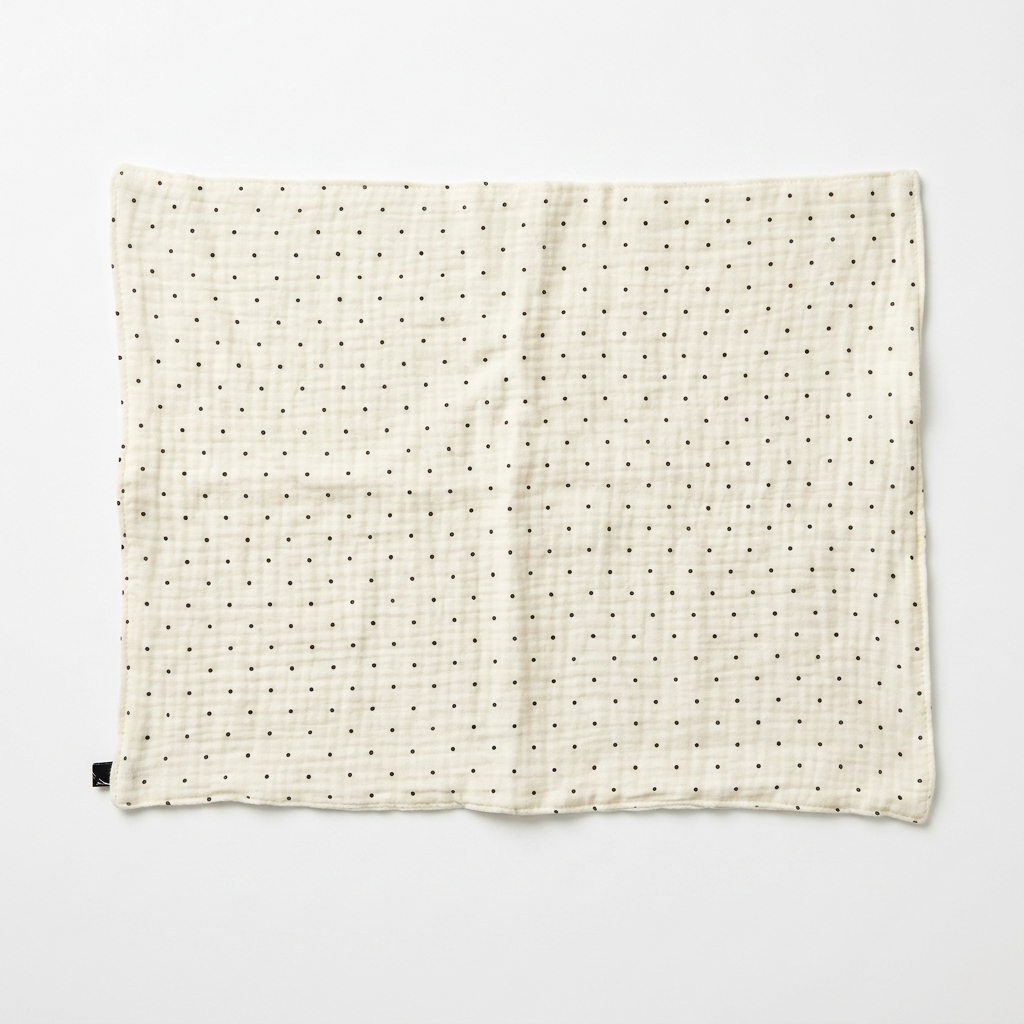 Black Polka Dot Cream White Cotton Placemats Coasters
