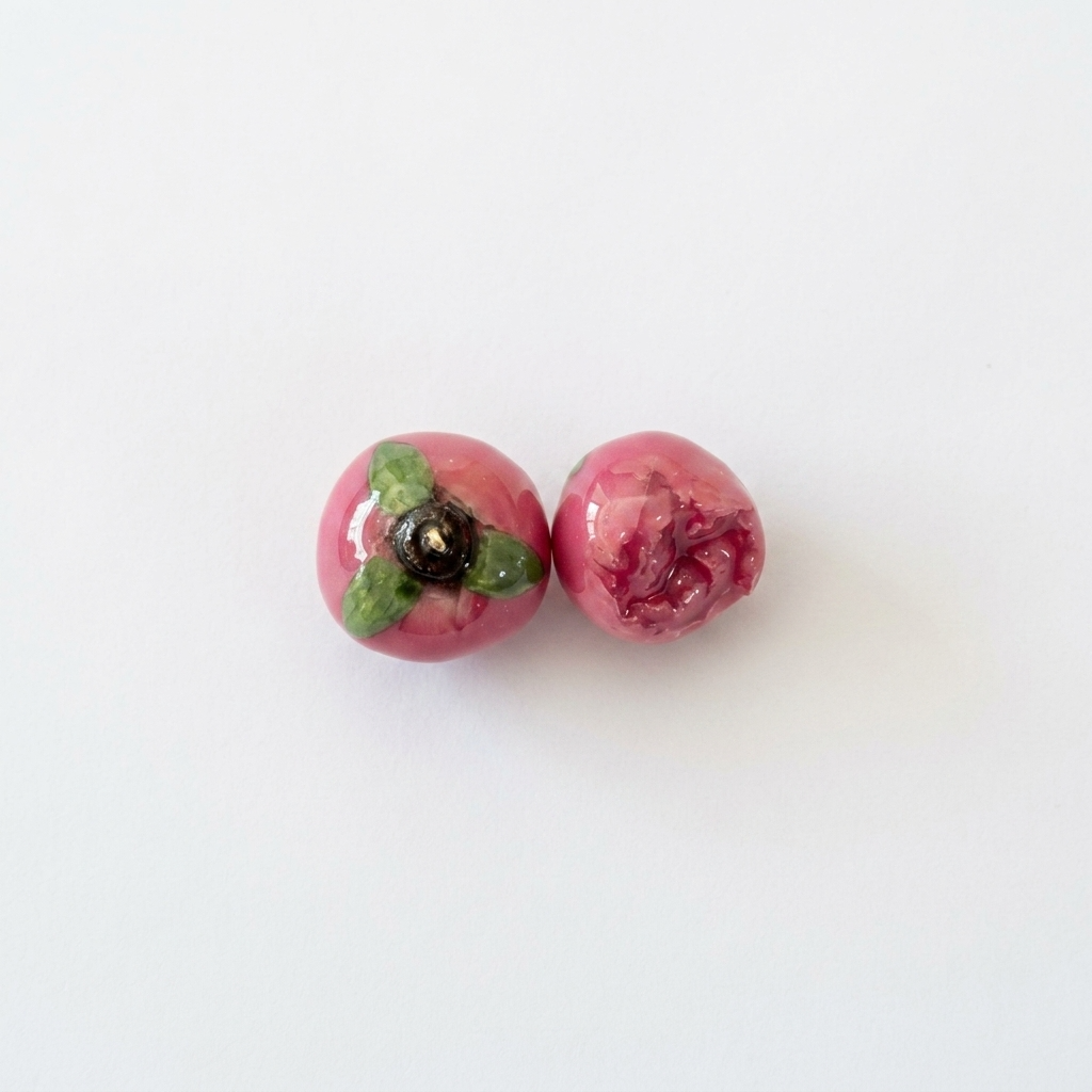 5pc, Real Peony Bud Flower Resin Pendant Charm