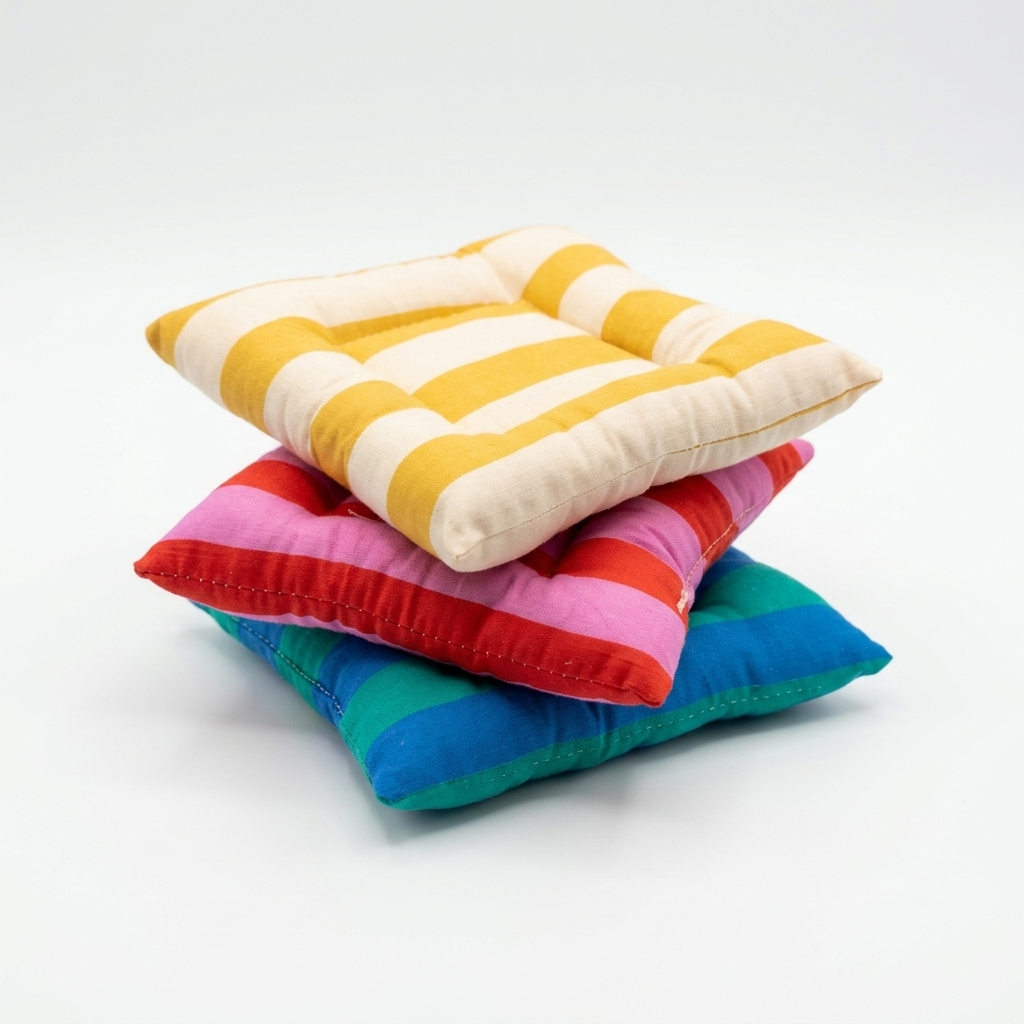 Dragonfruit Pink and Crimson Red Striped Mats & Coasters