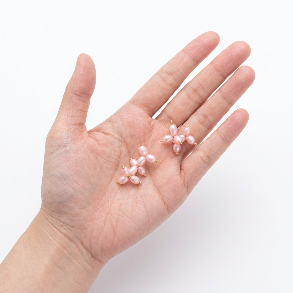 Pink Balloon Dog Puppy Handmade Mini Beaded Charm Component