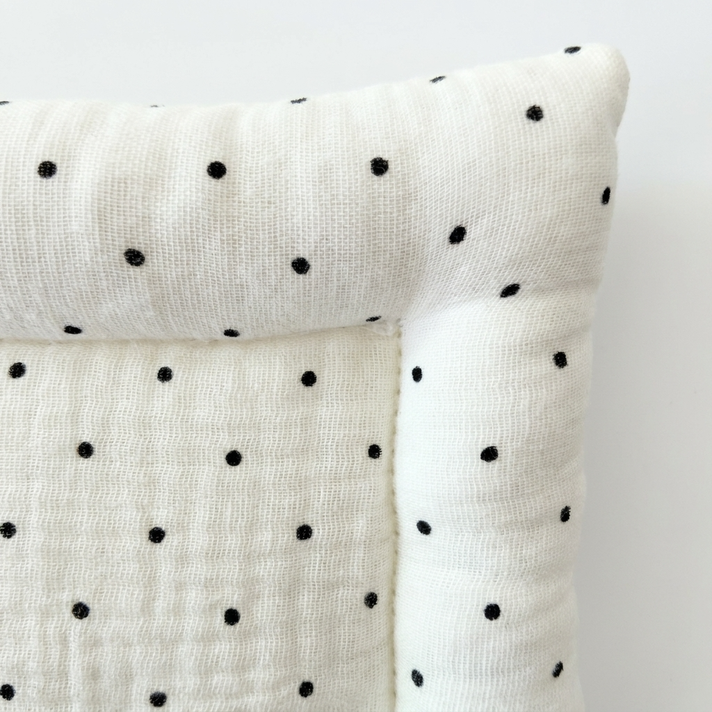 Black Polka Dot Cream White Cotton Placemats Coasters