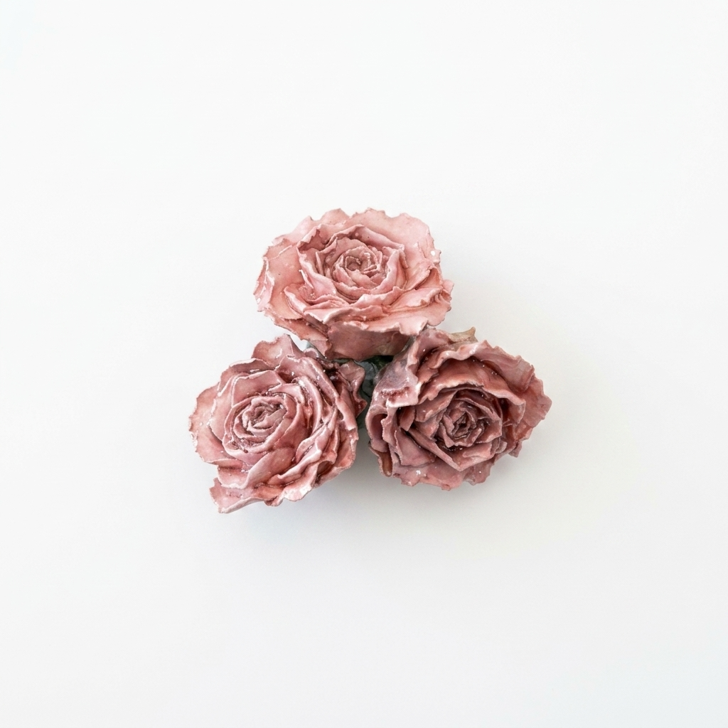 5pc, Premium Real Pink Rose Bloom Flower Resin Pendant Charm