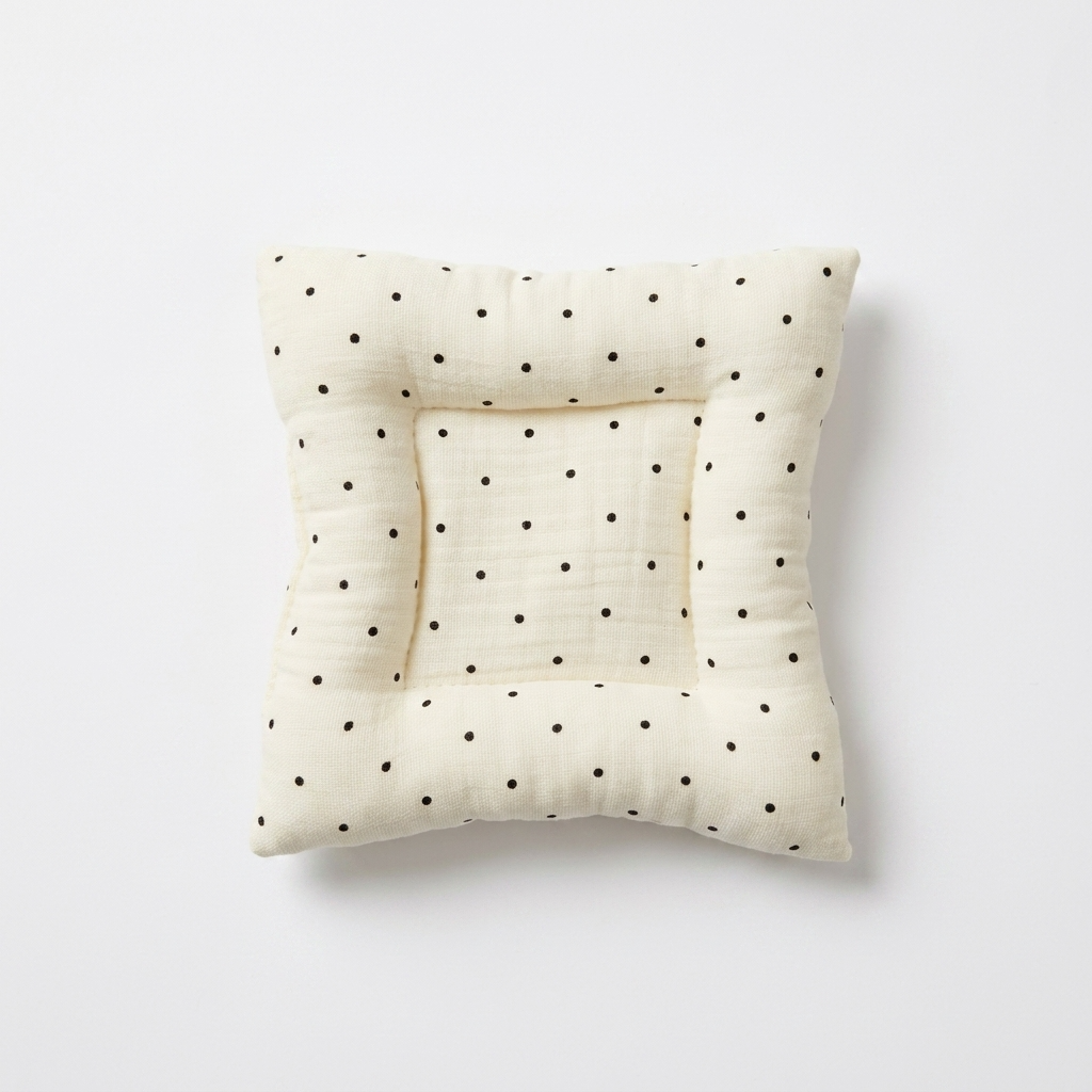 Black Polka Dot Cream White Cotton Placemats Coasters