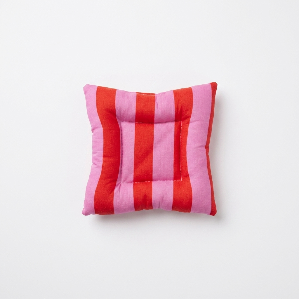 Dragonfruit Pink and Crimson Red Striped Mats & Coasters