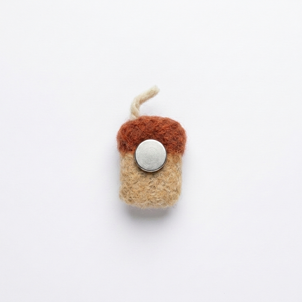 Bubble Tea Boba Drink Wool Felt Charm Component & Magnet