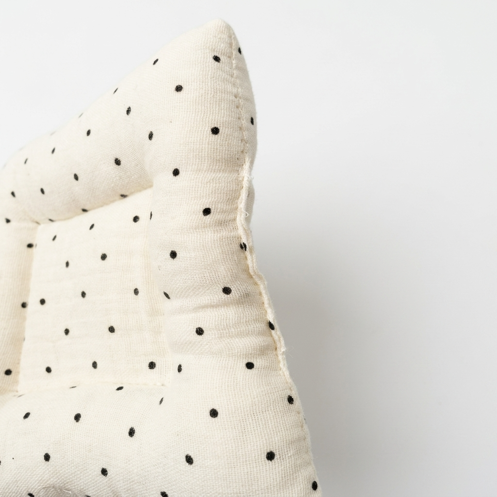 Black Polka Dot Cream White Cotton Placemats Coasters