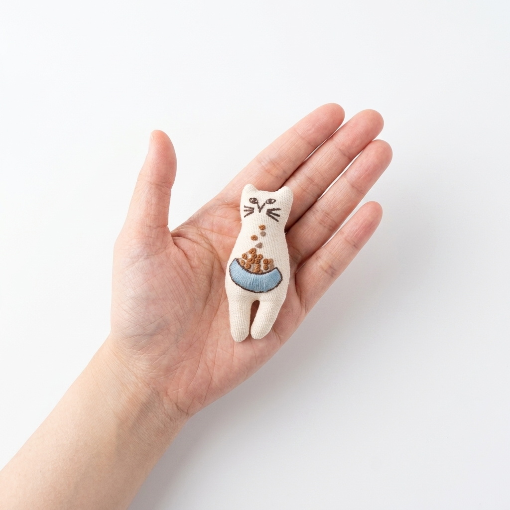 3 Colors Stylistic Cat Kitten Fabric Ornament Charm Brooch Pin Component