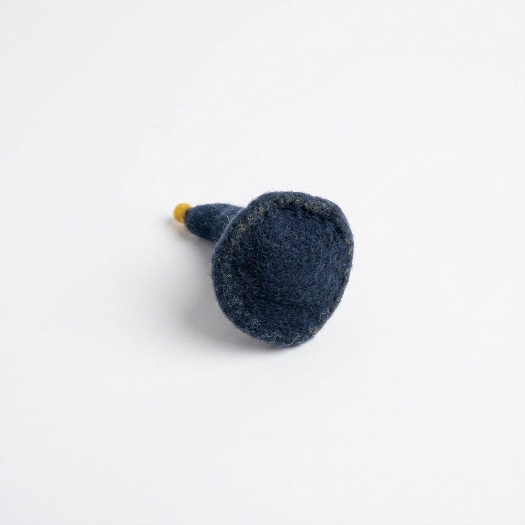 Dark Blue Enchanted Magic Wizard Hat Wool Felt Charm Component